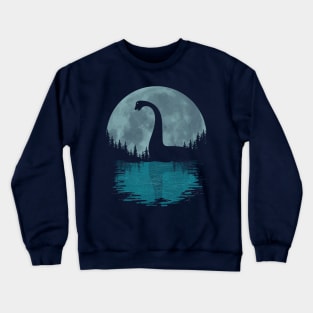 Loch Ness Monster - Nessie With Moon Crewneck Sweatshirt